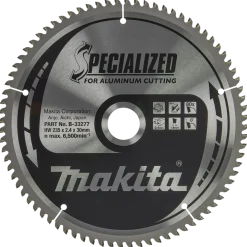 Makita B-33277 Specialized cirkelzaagblad Aluminium - 235 x 30 x 80T