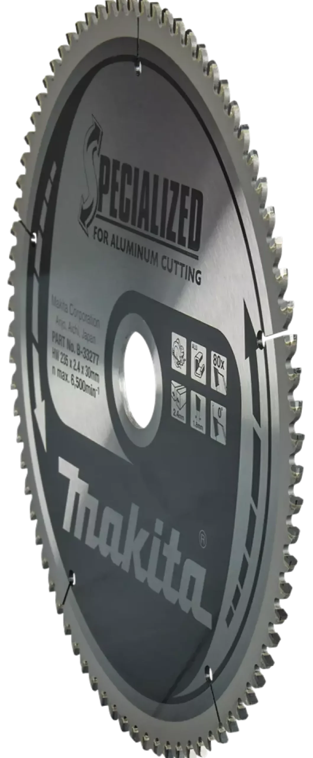 Makita B-33277 Specialized cirkelzaagblad Aluminium - 235 x 30 x 80T