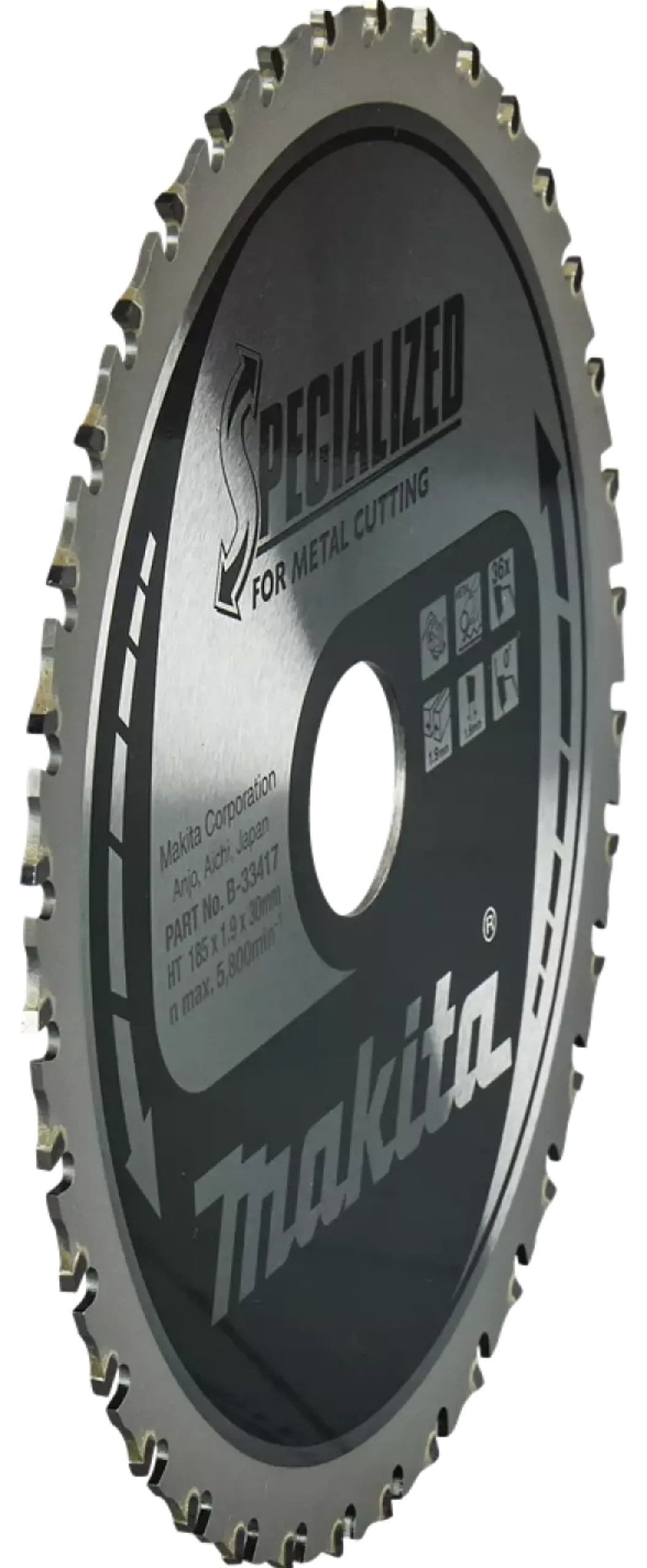 Makita B-33417 Specialized cirkelzaagblad voor Staal - 185 x 30 x 36T