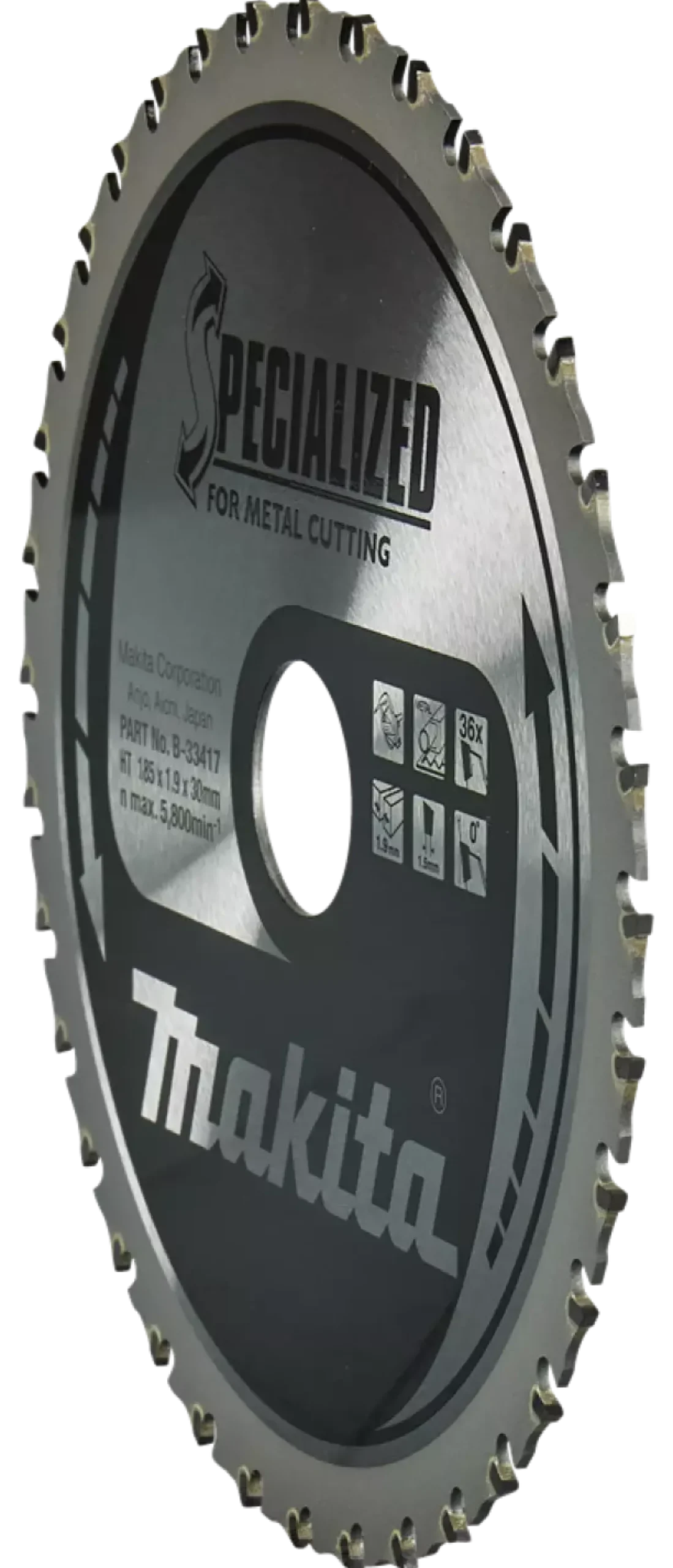 Makita B-33417 Specialized cirkelzaagblad voor Staal - 185 x 30 x 36T
