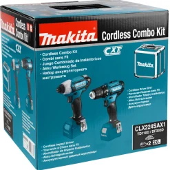 Makita CLX224SAX1 12V Li-Ion accu boor-/schroefmachine (DF333D) & slagschroevendraaier (TD110D) combiset (2x 2.0Ah accu) in koffer
