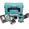 Makita DBO180RTJ 18V Li-Ion Accu excentrische schuurmachine set (2x 5.0Ah accu) in Mbox - 125mm
