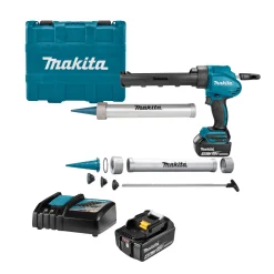 Makita DCG180RMX 18V Li-Ion Accu lijm- en kitspuit set (1x 4.0Ah accu) incl. kokerhouder- en worsthouder in koffer