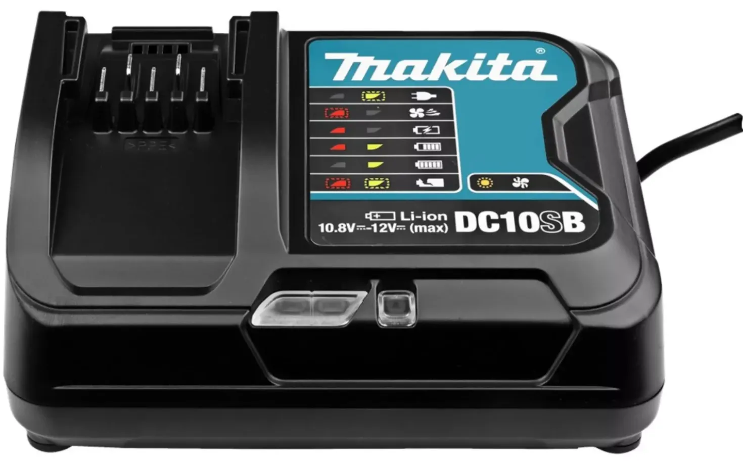 Makita DC10SB 10.8V - 12V Li-Ion Schuifaccu oplader