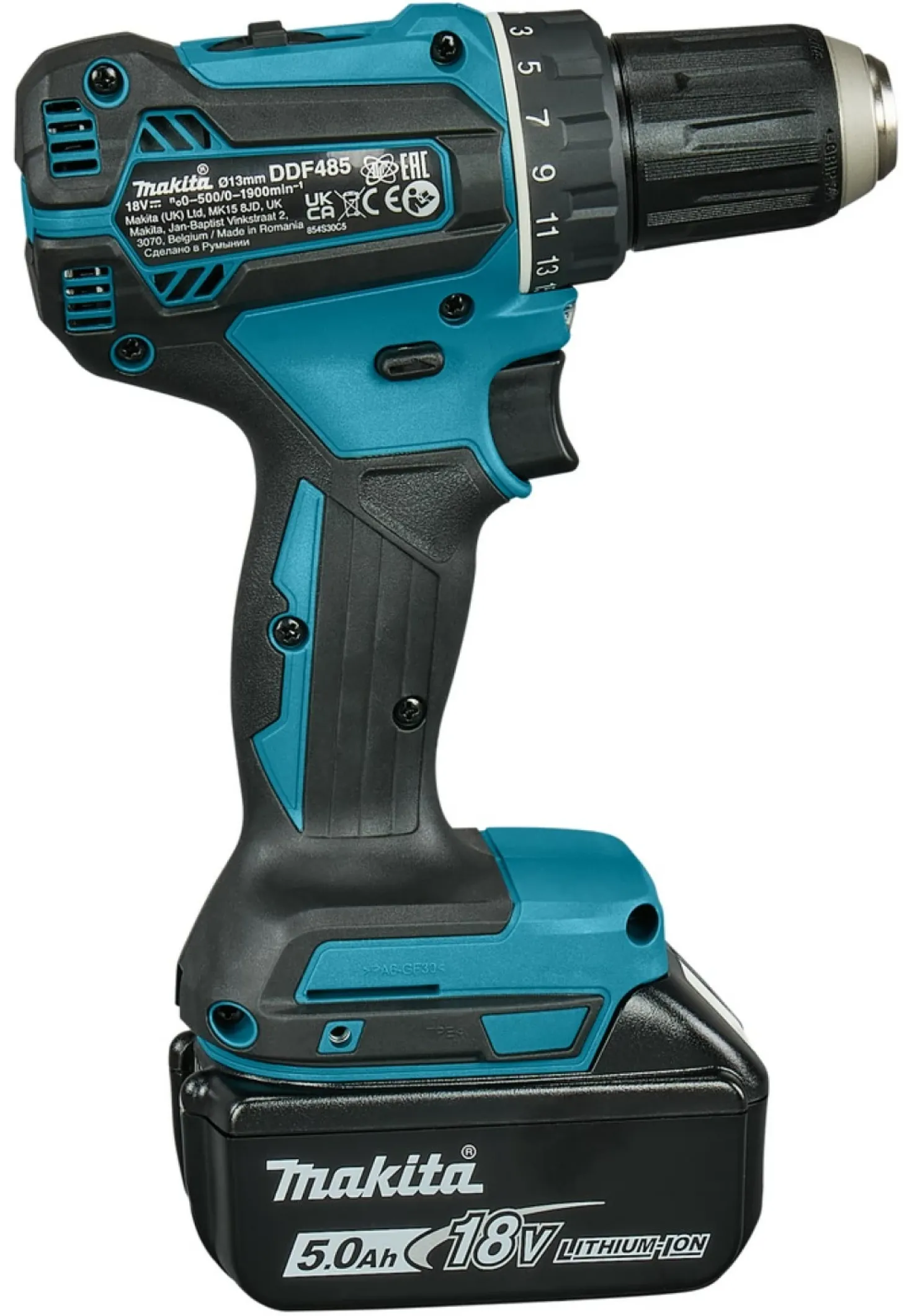 Makita DDF485RTJ3 18V Li-Ion accu boor-/schroefmachine set (3x 5.0Ah) in Mbox - koolborstelloos