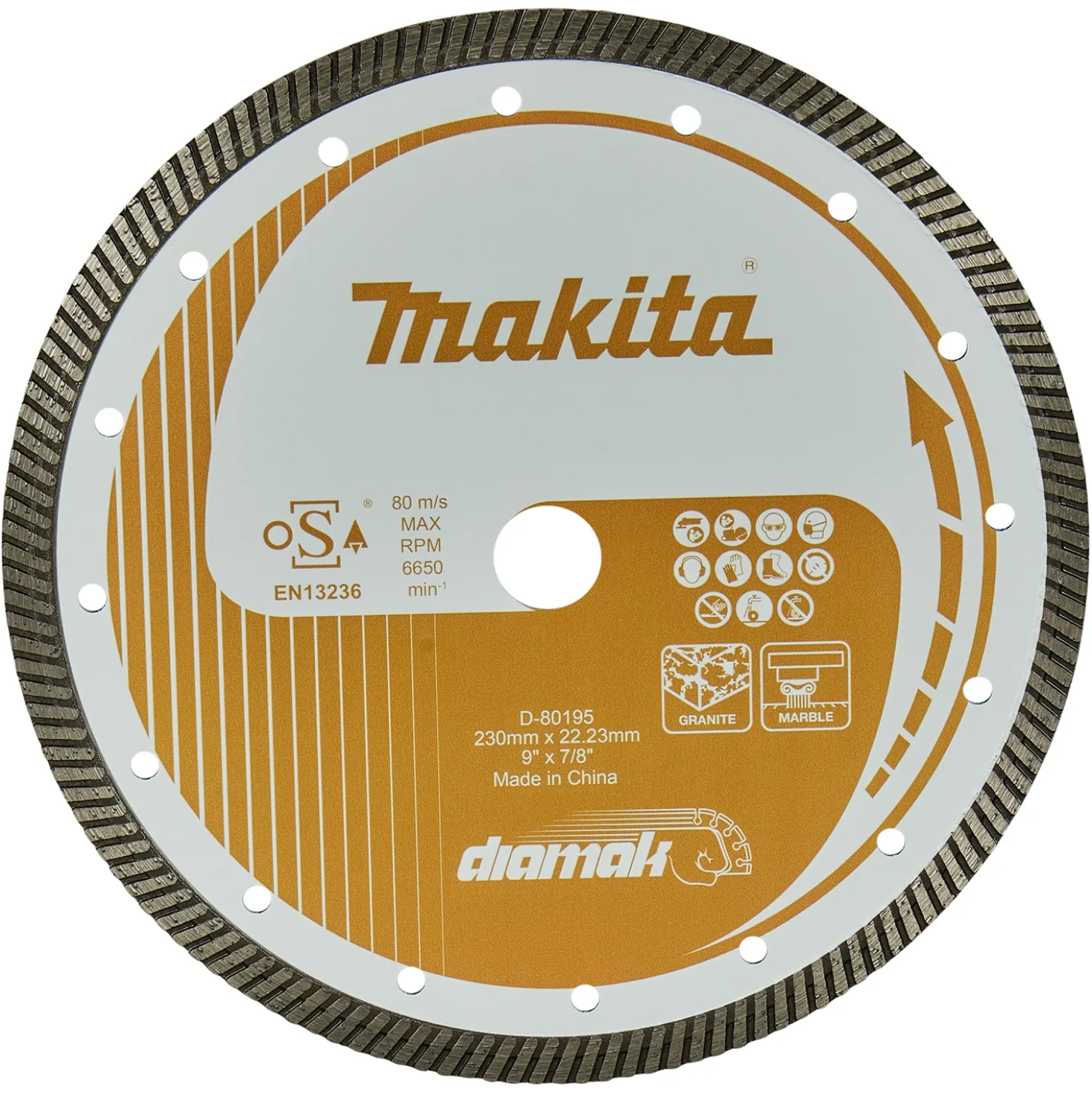 Makita D-80195 Diamantschijf - 230mm - 22,23mm