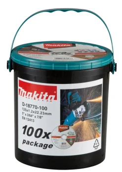 Makita D-18770 Doorslijpschijven -125x22,23x1.2mm - RVS (100 st)