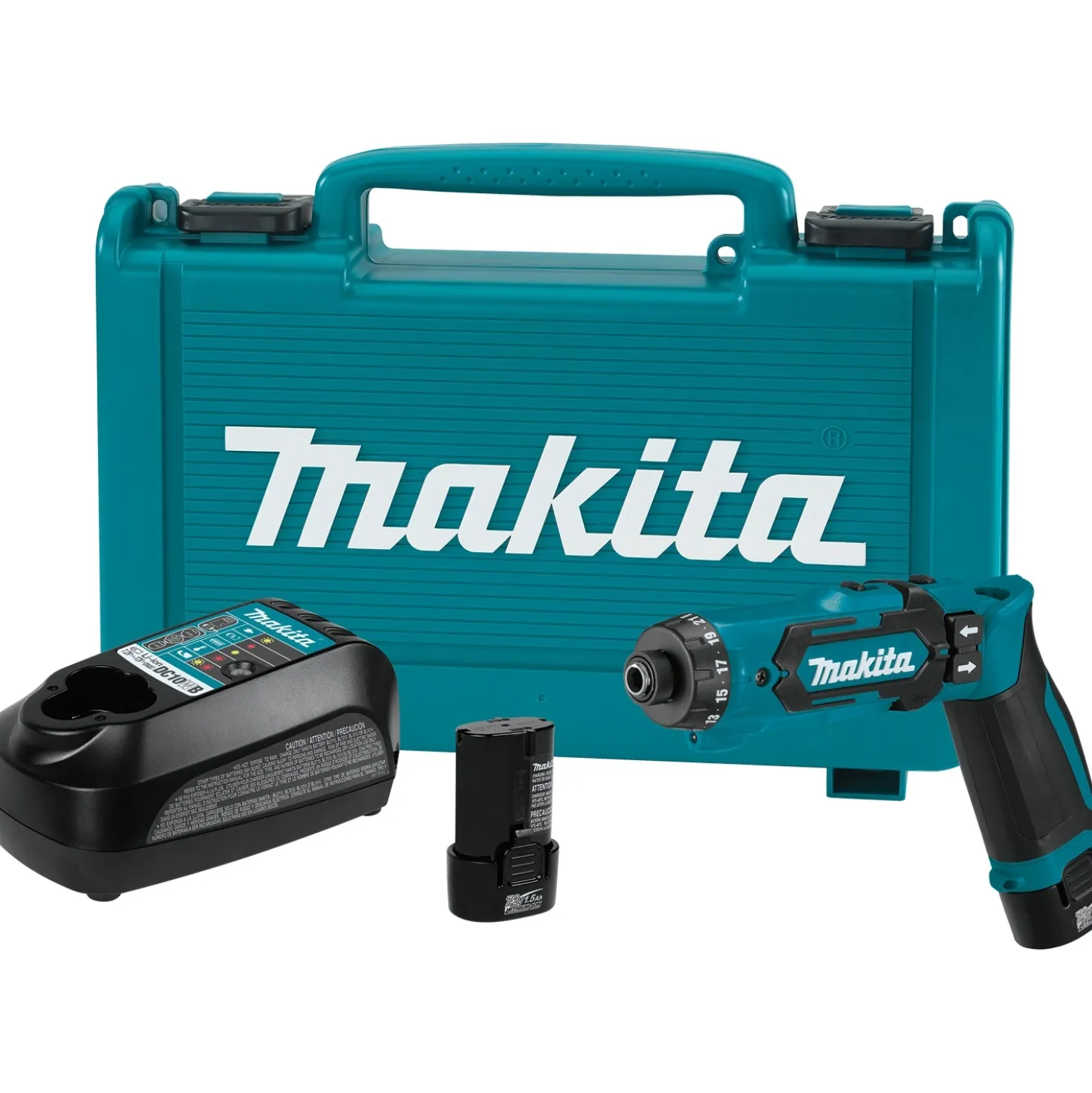 Makita DF012DSE 7,2V Li-Ion accu boor-schroefmachine set (2x 1,5Ah accu) in koffer