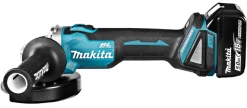 Makita DGA504RTJ 18V Li-Ion Accu haakse slijper set (2x 5.0Ah accu) in Mbox - 125mm - koolborstelloos