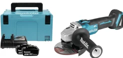 Makita DGA504RTJ 18V Li-Ion Accu haakse slijper set (2x 5.0Ah accu) in Mbox - 125mm - koolborstelloos