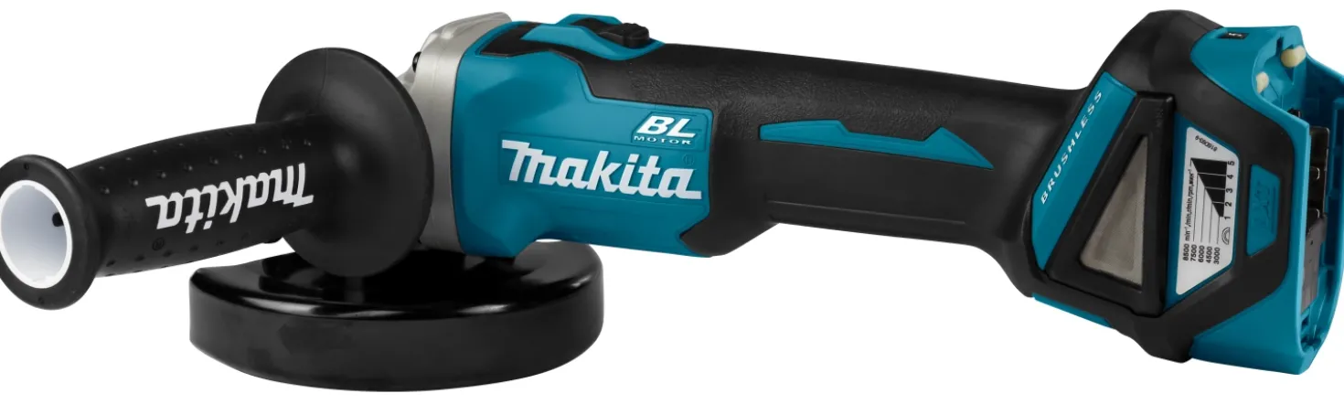 Makita DGA511RTJ 18V Li-Ion Accu haakse slijper set (2x 5.0Ah accu) in Mbox - 125mm - koolborstelloos