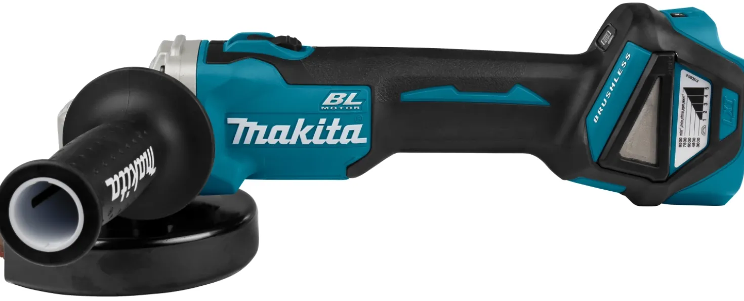 Makita DGA511RTJ 18V Li-Ion Accu haakse slijper set (2x 5.0Ah accu) in Mbox - 125mm - koolborstelloos