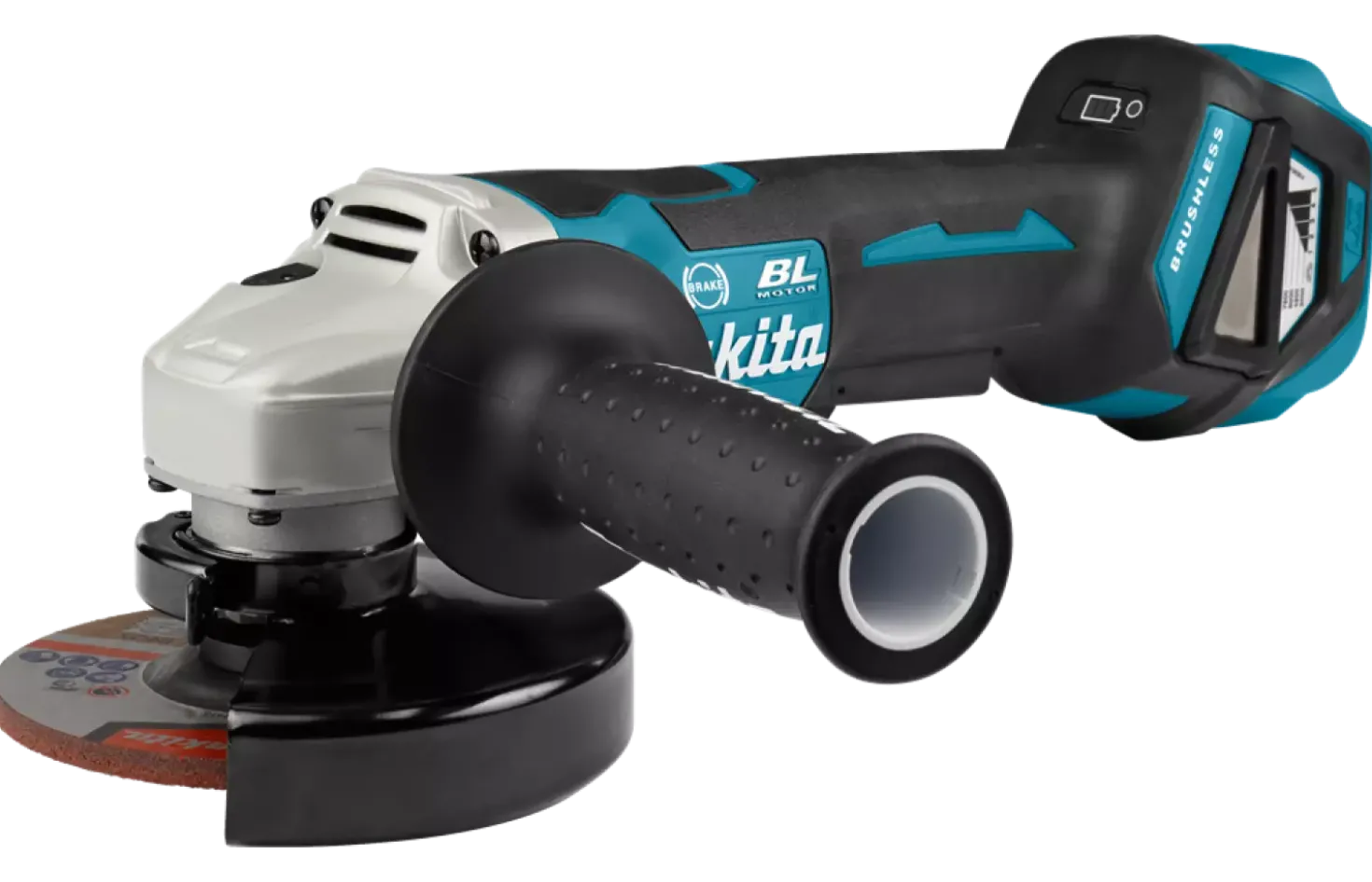 Makita DGA518ZJU 18V Li-Ion Accu AWS haakse slijper body in Mbox - 125mm - koolborstelloos