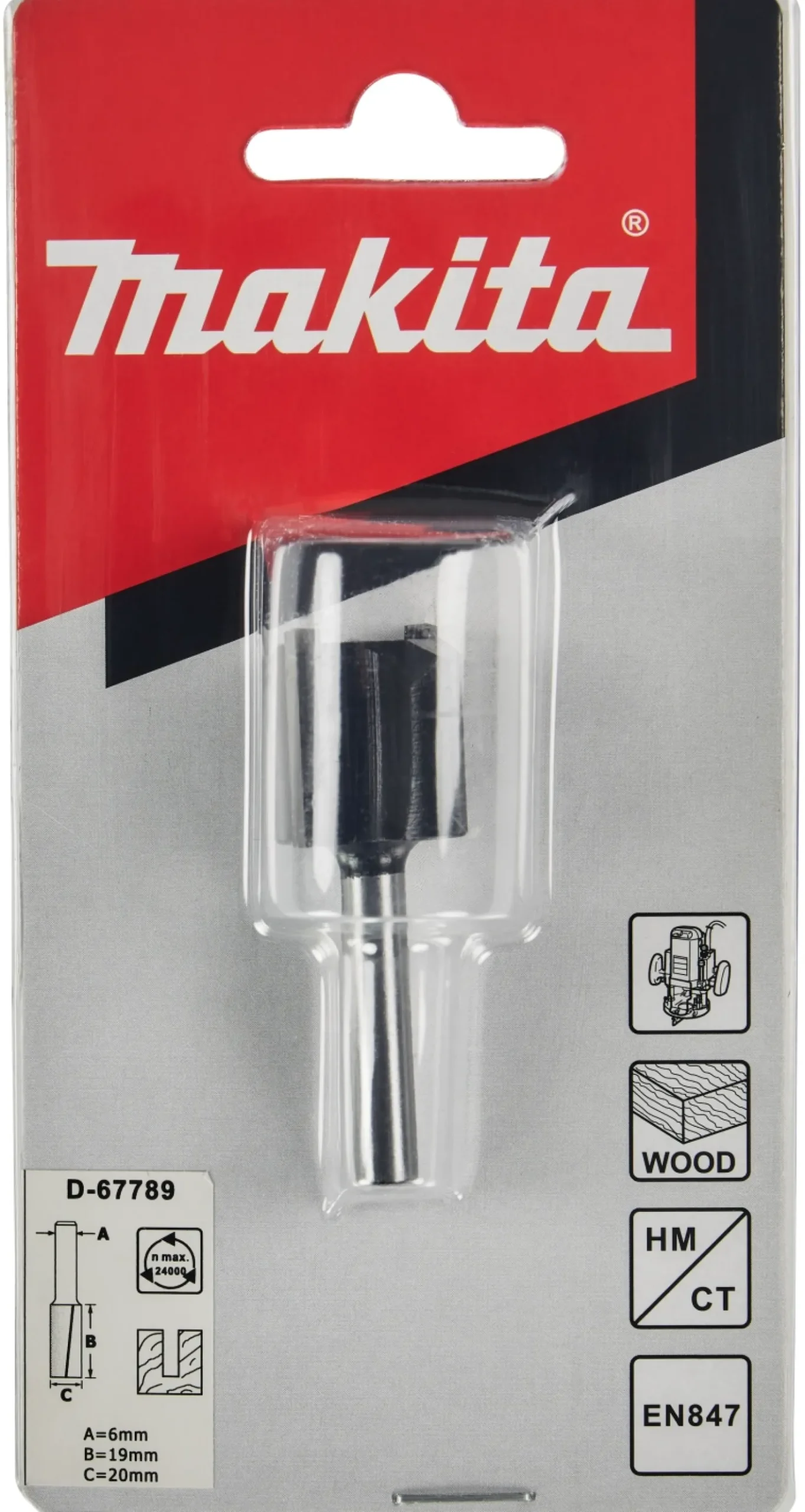 Makita D-67789 Groeffrees - 6" - 20mm