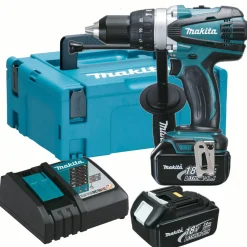 Makita DHP458RFJ 18V Li-Ion accu klopboor- /schroefmachine set (2x 3.0Ah accu) in Mbox