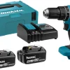 Makita DHP485RTJ 18V Li-Ion accu klopboor- /schroefmachine set (2x 5.0Ah accu) in Mbox - koolborstelloos