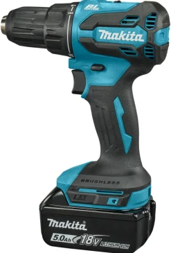 Makita DHP490RTJ 18V Li-ion accu klopboor-/schroefmachine set (2x 5.0Ah accu) in Mbox -