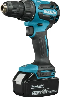 Makita DHP490RTJ 18V Li-ion accu klopboor-/schroefmachine set (2x 5.0Ah accu) in Mbox -