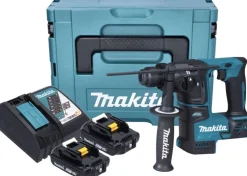 Makita DHR171RAJ 18V Li-Ion accu SDS-plus boorhamer set (2x 2.0Ah accu) in Mbox - 1,2J - koolborstelloos