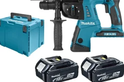 Makita DHR264RM2 36V (2x 18V) Li-Ion Accu SDS-plus combihamer set (2x 4.0Ah accu) in koffer - 2,5J