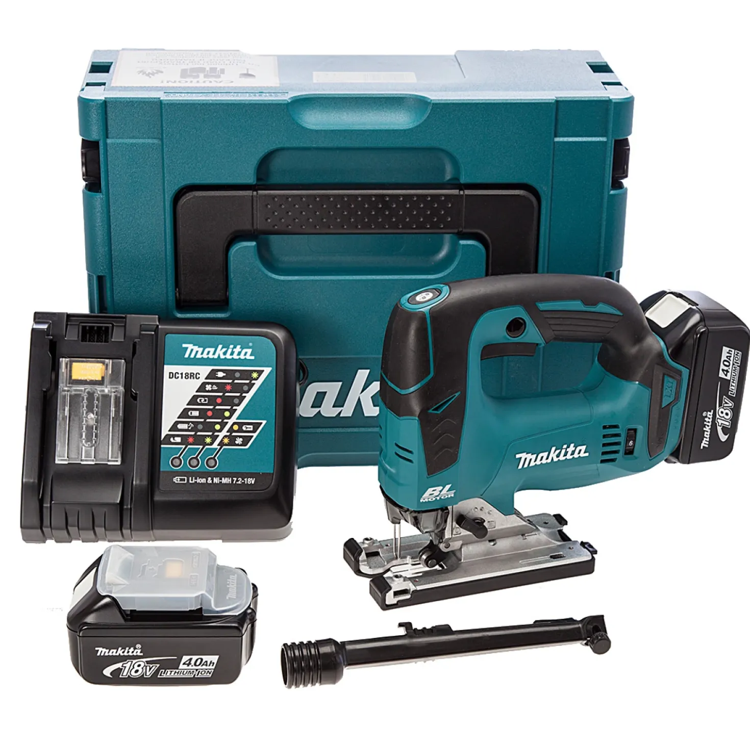 Makita DJV182RMJ 18V Li-Ion Accu decoupeerzaag set (2x 4.0Ah accu) in Mbox - D-greep - variabel - koolborstelloos
