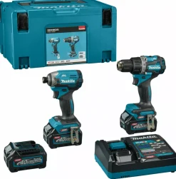 Makita DK0198G201 XGT 40V Max Li-Ion accu boor-/schroefmachine (DF002G) & Slagschroevendraaier (TD003G) combiset (3x 2.5Ah accu) in Mbox
