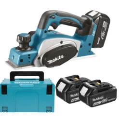 Makita DKP180RMJ 18V Li-Ion Accu schaafmachine set (2x 4.0Ah accu) in Mbox - 82mm - 2mm