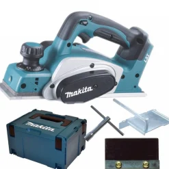 Makita DKP180Y1J 18V Li-Ion Accu schaafmachine body + (1x 1.5Ah accu) in Mbox - 82mm - 2mm