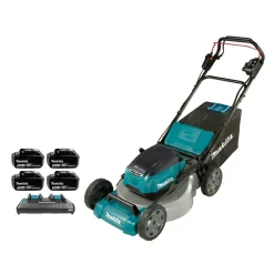 Makita DLM536PT4 (2X18V) Li-Ion Accu Grasmaaier set (4x 5,0Ah) - 53cm - 70L - 1800 m²