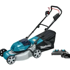 Makita DLM463PT2 (2X18V) Li-Ion Accu Grasmaaier set (2 x 5,0Ah) - 46cm - 60L - 1600 m²
