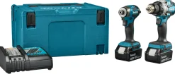 Makita DLX2528TJ 18V Li-ion accu klopboor-/schroefmachine (DHP489) & slagschroevendraaier(DTD173) combiset (2x 5.0Ah accu) in Mbox