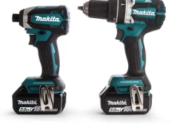 Makita DLX2180TJ 18V Li-Ion accu klop-/schroefmachine (DHP484) & slagschroevendraaier (DTD153) combiset (2x 5,0Ah accu) in Mbox - koolborstelloos