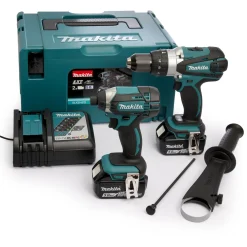 Makita DLX2145TJ 18V Li-Ion accu klopboor- /schroefmachine (DHP458) & slagschroevendraaier (DTD152) combiset (2x 5.0Ah accu) in Mbox