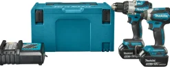 Makita DLX2507TJ 18V Li-ion accu klopboor- /schroefmachine (DHP489) & slagschroevendraaier (DTD153) combiset (2x 5.0Ah accu) in Mbox