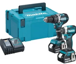 Makita DLX2181TJ 18V Li-Ion accu klop-/schroefmachine (DHP484) & slagschroevendraaier (DTD154) combiset (2x 5,0Ah accu) in Mbox - koolborstelloos