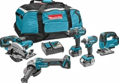 Makita DLX5020T 18V Li-Ion accu 5-delige Combiset (2x 5,0Ah accu) in tas