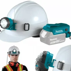 Makita DML800 14,4/18V Li-Ion accu LED hoofdlamp body - oplaadbaar - 2000Lm - IP54
