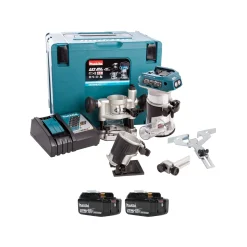 Makita DRT50RTJX2 18V Li-Ion accu boven-/kantenfrees en trimmer set (2x 5.0Ah accu) in Mbox