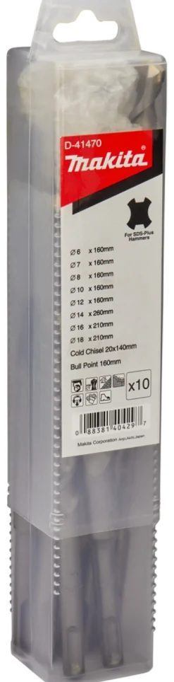 Makita D-41470 SDS-Plus Betonboor-/beitelset - 10-delig