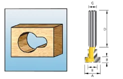 Makita D-11988 Sleutelgatfrees - 8" - 9,53mm - 11,11/47,63mm