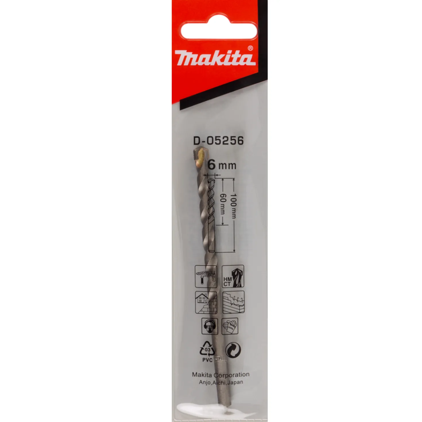 Makita D-05256 Steenboor - 6x100mm