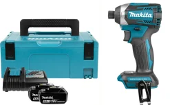 Makita DTD154RTJ 18V Li-Ion accu slagschroevendraaier set (2x 5.0Ah accu) in Mbox - koolborstelloos