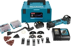 Makita DTM51RMJX3 18V Li-Ion Accu multitool set (2x 4.0Ah accu) + 41 delige accessoireset in Mbox - snelwissel