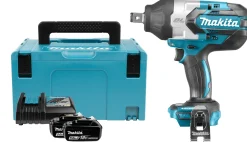 Makita DTW1001RTJ 18V Li-Ion Accu slagmoersleutel set (2x 5.0Ah accu) in Mbox - 1050Nm - 3/4" - koolborstelloos
