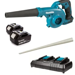 Makita DUB185 LXT 18V Li-ion accu Blaas- en zuigmachine (2x 5,0Ah) - 288 km/h - Incl. blaaspijp
