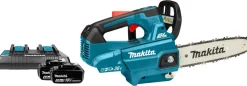 Makita DUC256PT2 LXT 2X18V Li-Ion accu Tophandle kettingzaag set (2x 5.0Ah) - 25cm