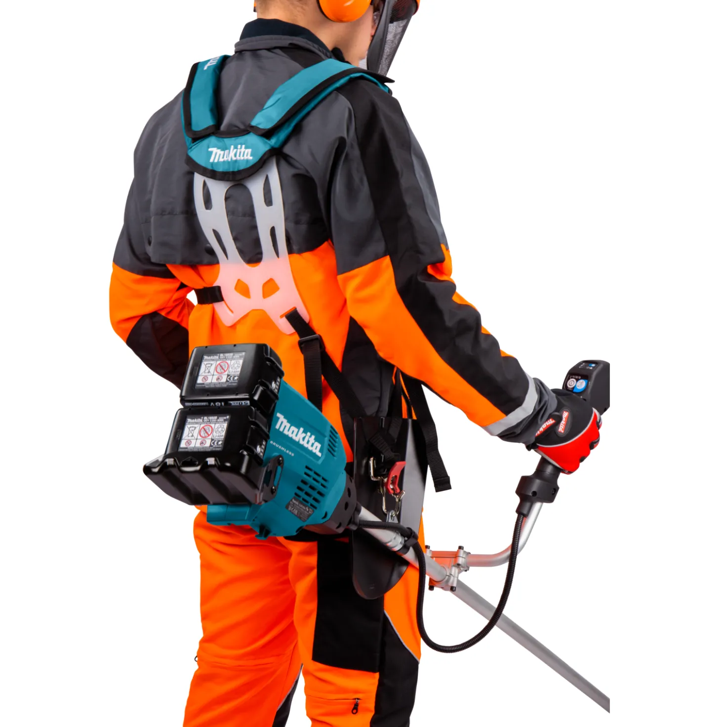 Makita DUR369APT2 36V (2x18V) Li-Ion accu grastrimmer / bosmaaier set (2x 5.0Ah accu) - U-greep - koolborstelloos