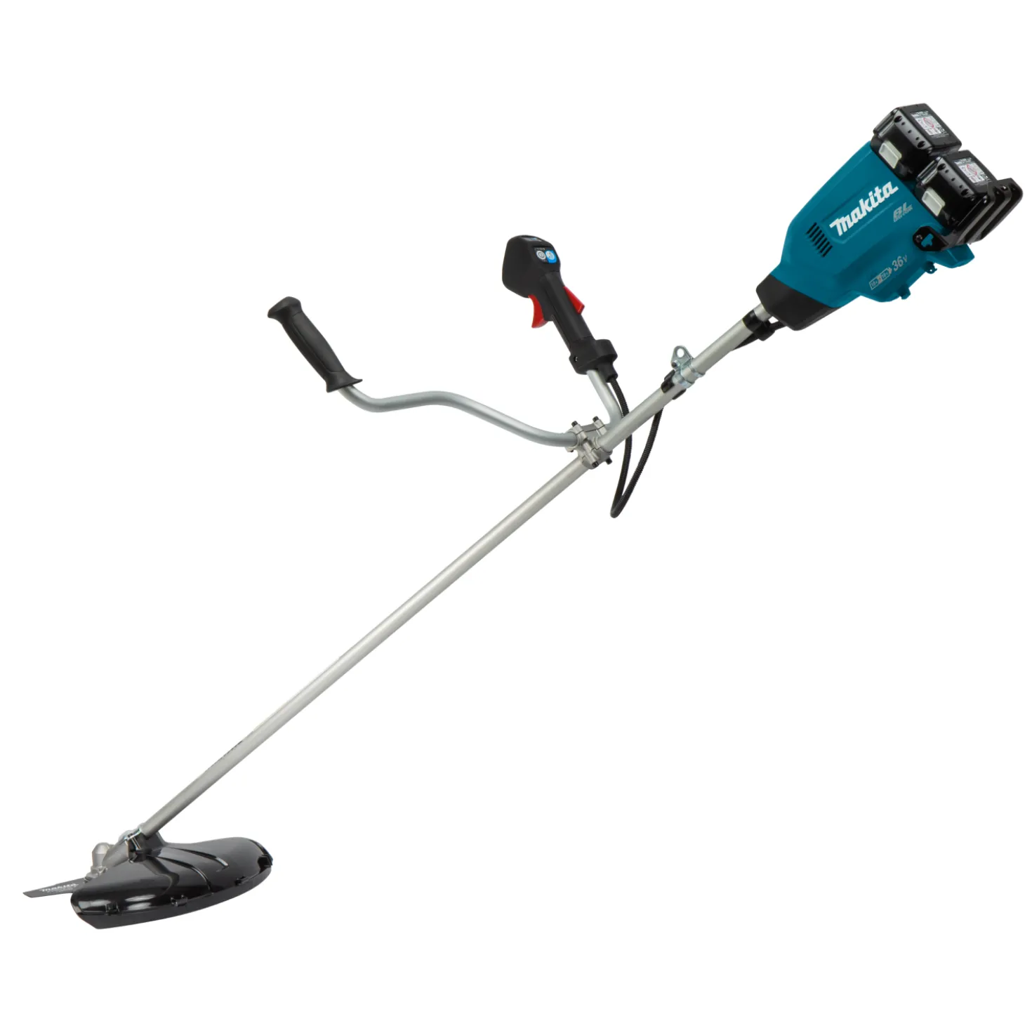 Makita DUR369APT2 36V (2x18V) Li-Ion accu grastrimmer / bosmaaier set (2x 5.0Ah accu) - U-greep - koolborstelloos