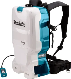 Makita DVC660PT2 2x18 V Rugstofzuiger voor schoonmaak Body (2x 5.0Ah accu en duolader) - 6L - Koolborstelloos