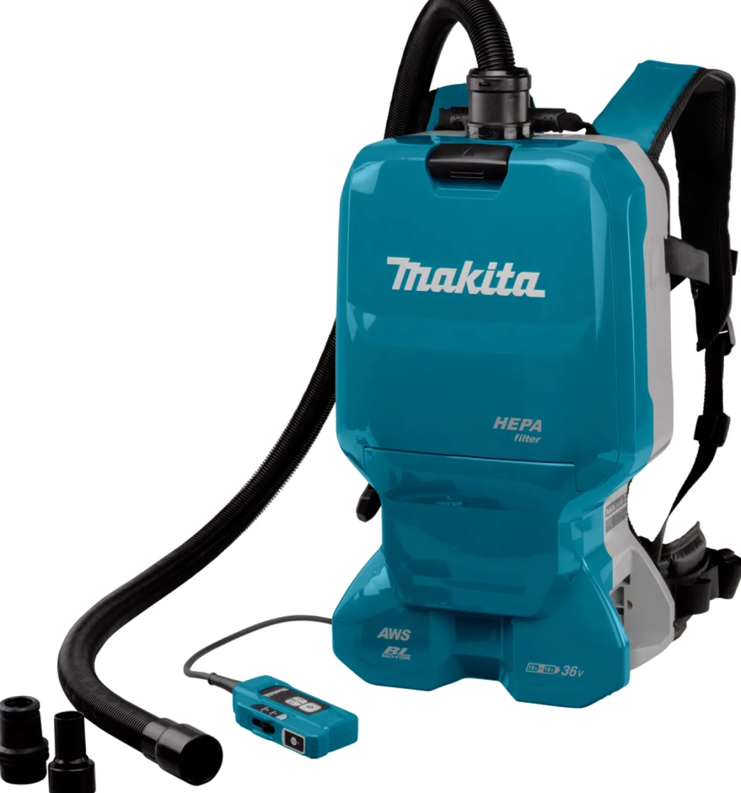 Makita DVC665ZU 2x18V Li-Ion rugstofzuiger body incl. accessoires - 6L - Koolborstelloos